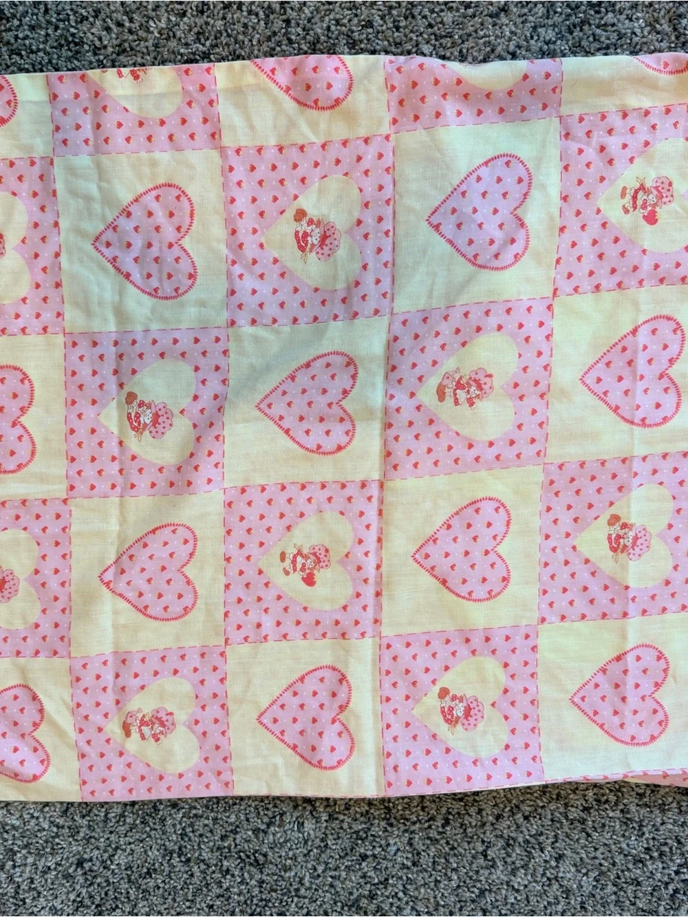 Vintage Fabric Strawberry Shortcake Pillowcase 1